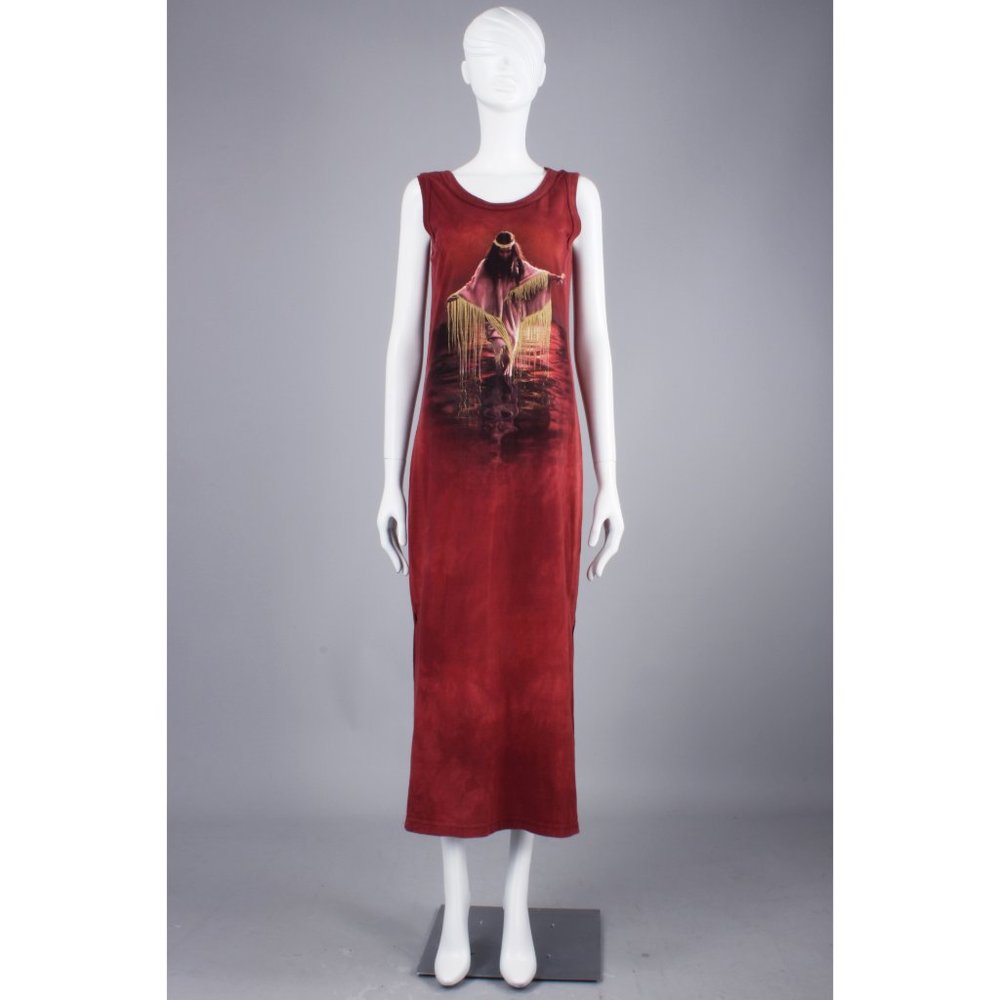 The Mountain Native American Art T Shirt Dress - Picture 2 of 8